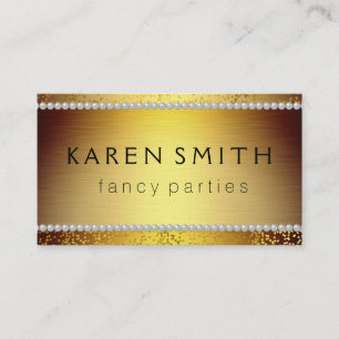 Elite VIP Luxe Golden / Gold Speckles Business Card
