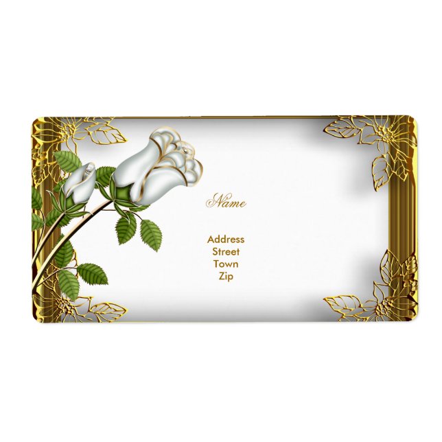 Elite White Rose Gold Engagement Anniversary (Front)