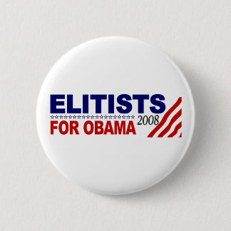 Elitists For Obama 2 Inch Round Button