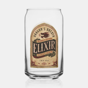 Elixir Dragon's Breath Halloween Party Vintage Can Glass