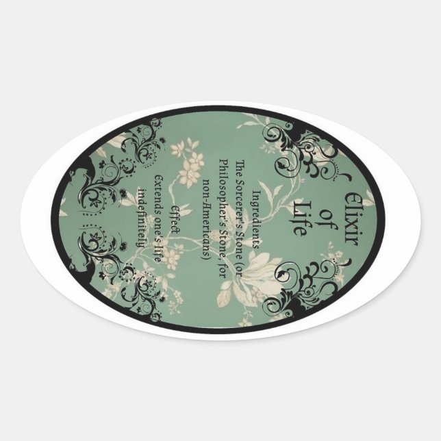 Elixir of life potion label (Front)