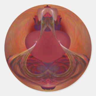 Elixir of Love Potion Bottle Fractal Classic Round Sticker