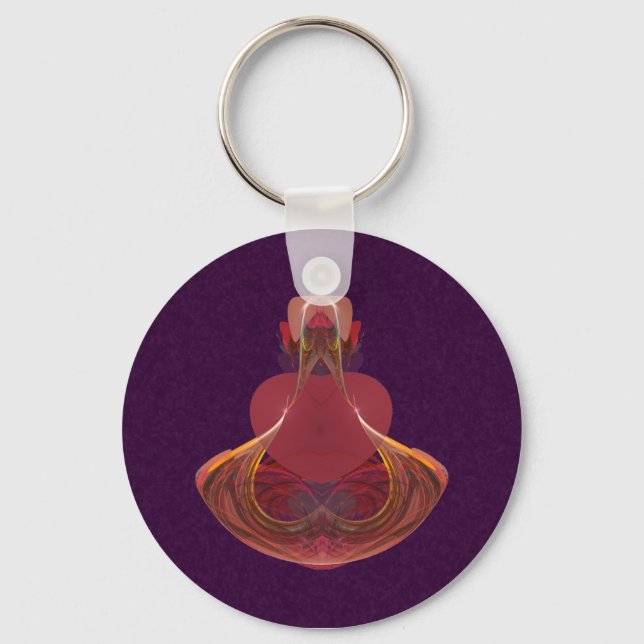 Elixir of Love Potion Bottle Fractal Keychain (Front)