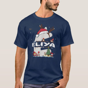 Eliya Christmas w Eliya Name for funny Xmas T-Shirt