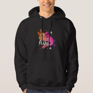 ELIZA - Beautiful girl name with adorable AXOLOTL Hoodie