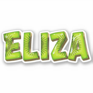 Eliza Name Kiwi Design Sticker