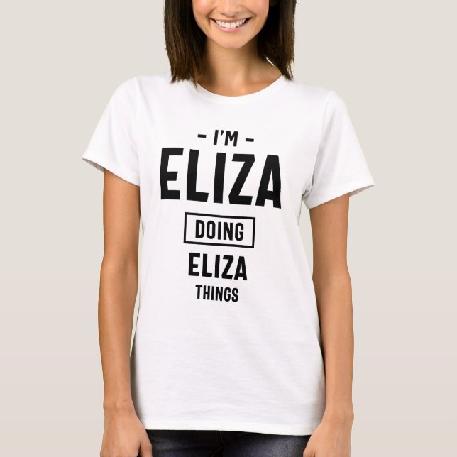 Eliza Personalized Name Birthday Gift T-Shirt (Front)