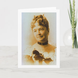 Elizabeth Bacon Custer (1842-1933) wife of General Card
