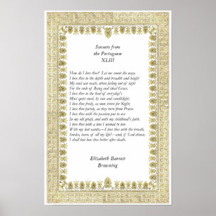 Elizabeth Barrett Browning - 43 Poster