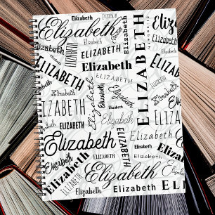 Elizabeth Black White Notebook