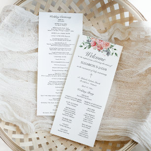 Elizabeth Catholic Wedding Programme avec Messe