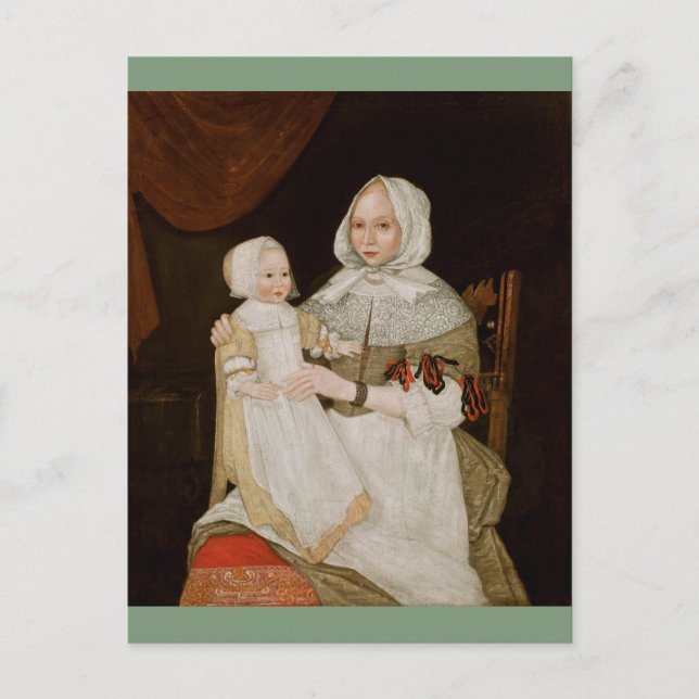Elizabeth Clarke Freake and Baby Mary - Postcard (Front)
