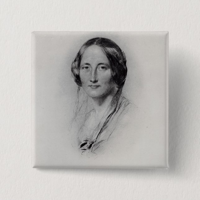 Elizabeth Cleghorn Gaskell 2 Inch Square Button (Front)