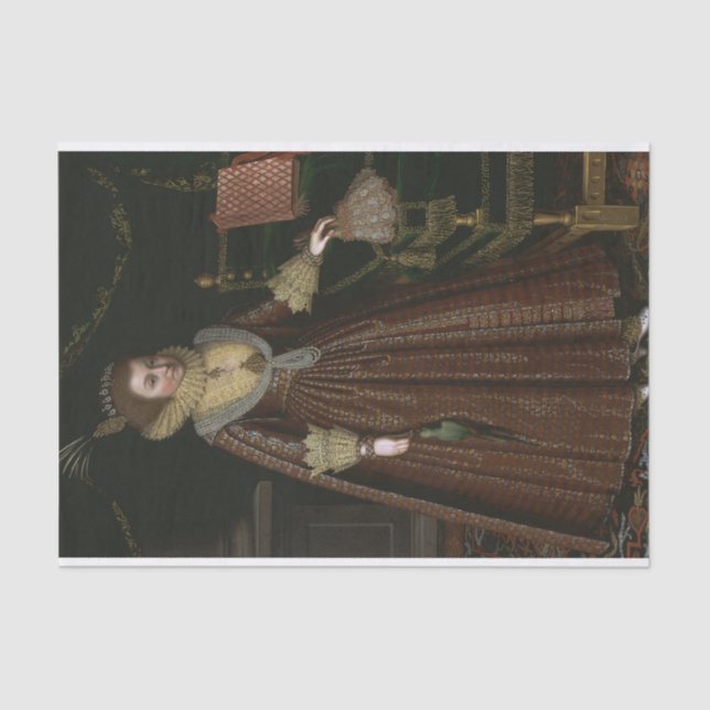 Elizabeth Countess of Kellie by Paul van Somer Tissue Paper (Front)