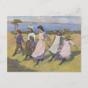 Elizabeth Forbes - Here we are gathering nuts Postcard