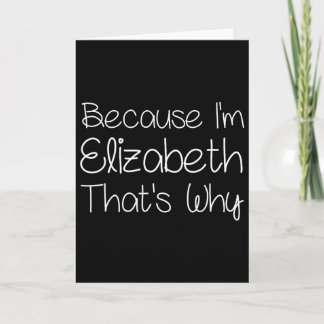 Elizabeth Funny Personalized Birthday Women Name G Card