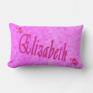 Elizabeth Girls Name Logo, Lumbar Pillow