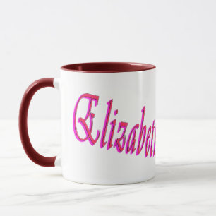 Elizabeth Girls Name Logo, Mug