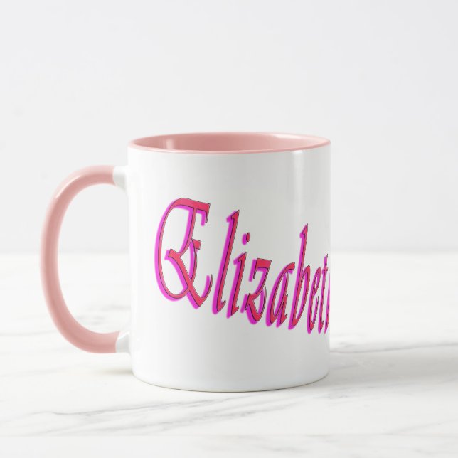 Elizabeth Girls Name Logo, Mug (Left)