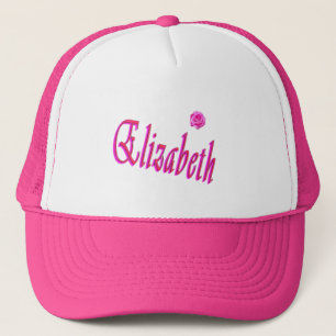 Elizabeth Girls Name Logo, Trucker Hat