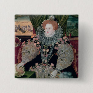Elizabeth I, Armada Portrait, c.1588 2 Inch Square Button