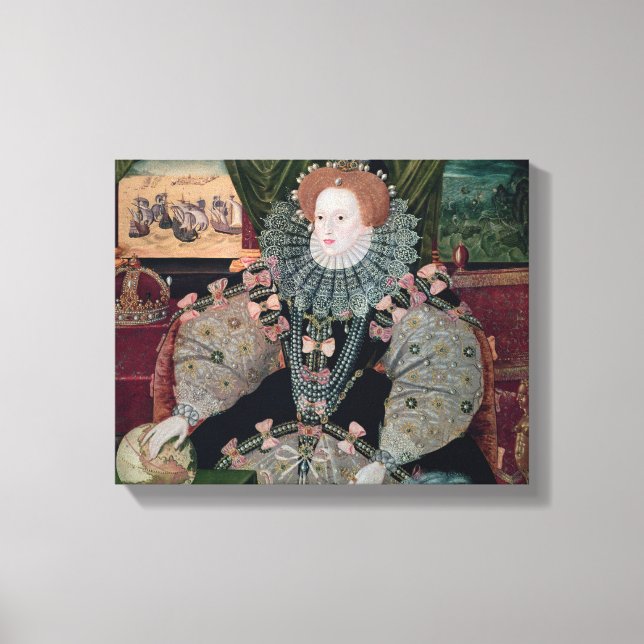 Elizabeth I, Armada Portrait, c.1588 Canvas Print (Front)