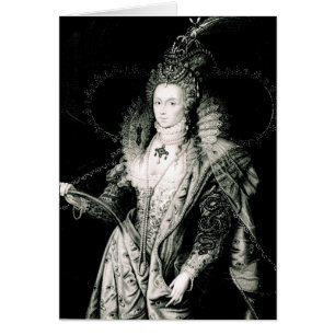 Elizabeth I drawn by W.Derby and engraved by