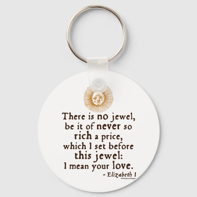 Elizabeth I "Golden Speech" Quote Keychain (Front)