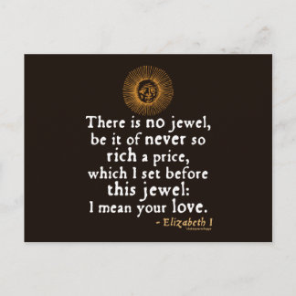 Elizabeth I "Golden Speech" Quote Postcard