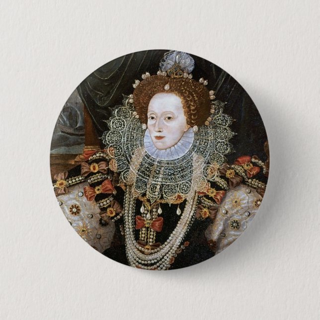 Elizabeth I Portrait 2 Inch Round Button (Front)