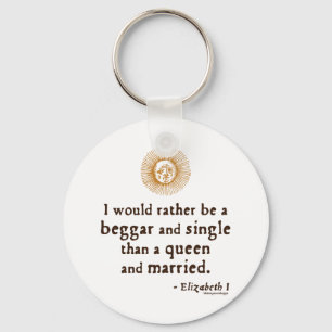 Elizabeth I Quote about Marriage Keychain