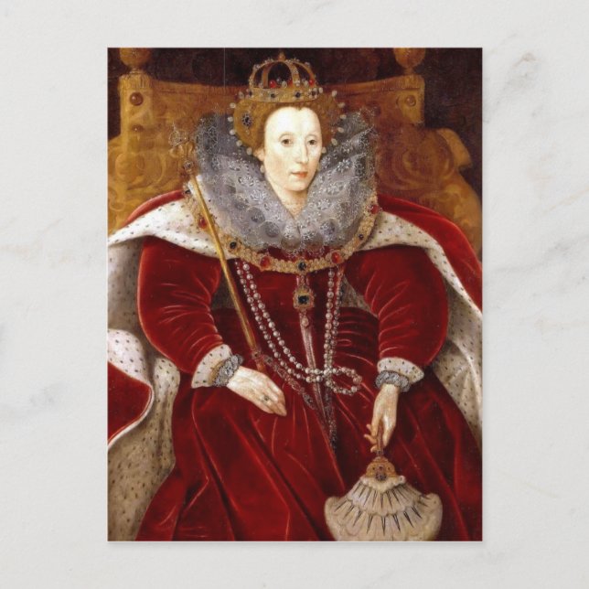 Elizabeth I Red Robes Postcard (Front)