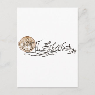 Elizabeth I Signature (Version 2) Postcard