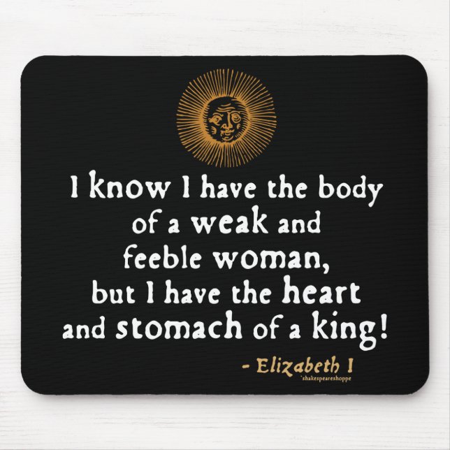 Elizabeth I Tilbury Quote Mouse Pad (Front)