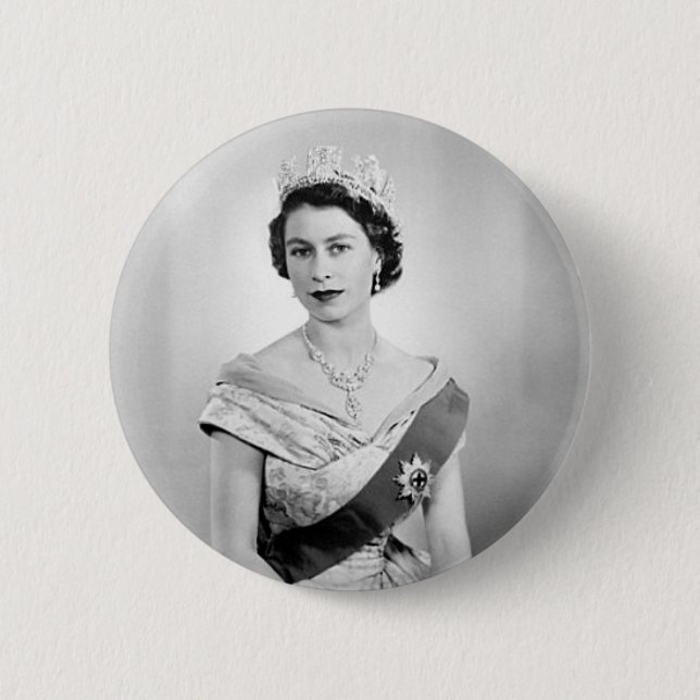 Elizabeth II queen of England 2 Inch Round Button (Front)