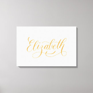 Elizabeth - Modern Calligraphy Name Design Canvas Print