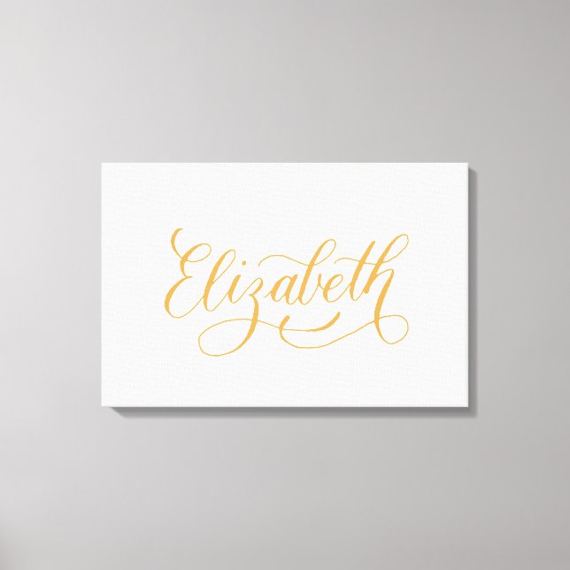Elizabeth - Modern Calligraphy Name Design Canvas Print (Front)