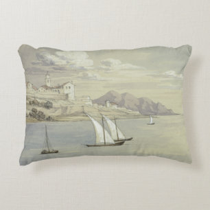 Elizabeth Murray - Portofino from the Sea, Genoa Accent Pillow