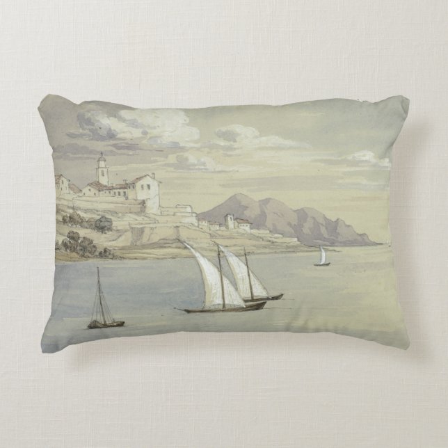 Elizabeth Murray - Portofino from the Sea, Genoa Accent Pillow (Front)