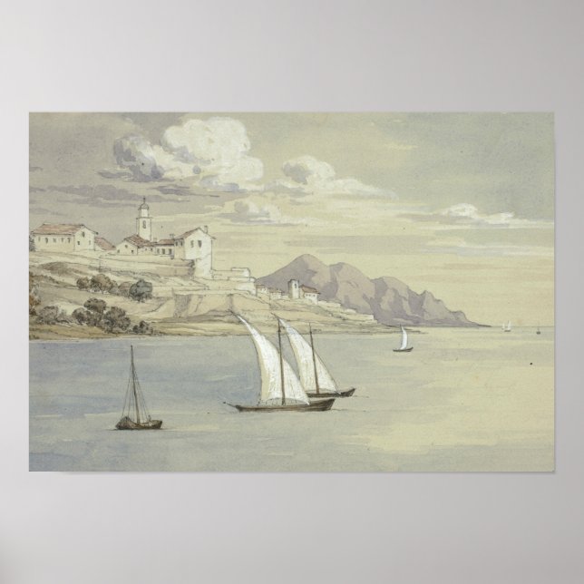 Elizabeth Murray - Portofino from the Sea, Genoa Poster (Front)