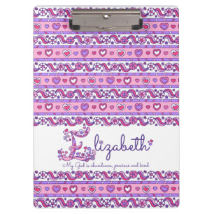 Elizabeth name meaning hearts doodles clipboard