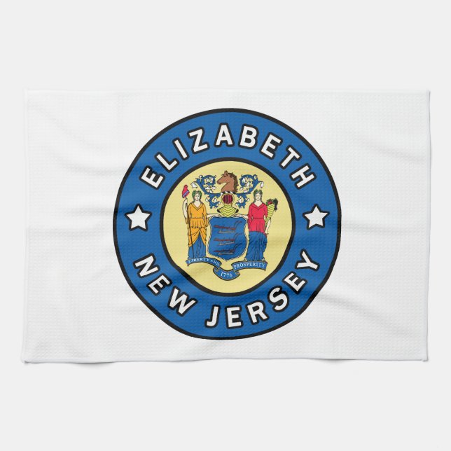 Elizabeth New Jersey Kitchen Towel (Horizontal)