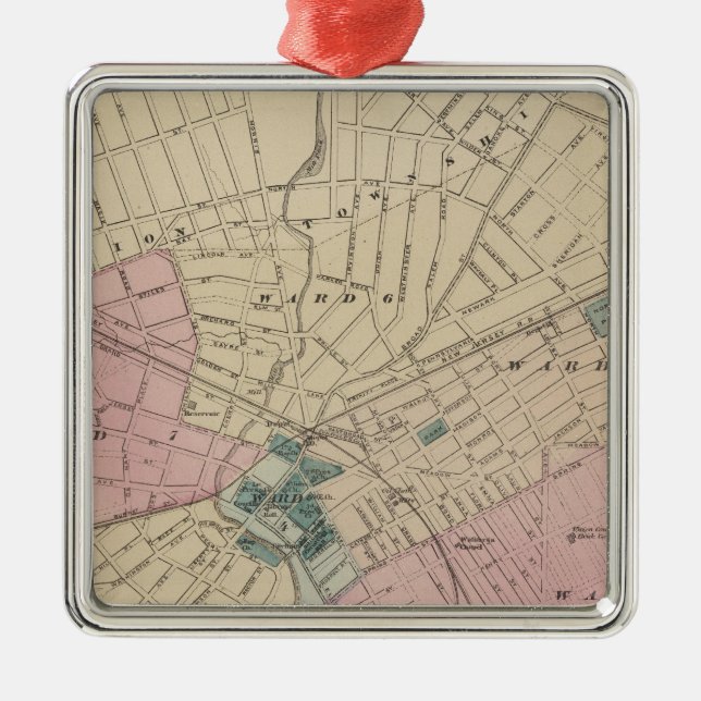 Elizabeth, NJ Metal Ornament (Front)