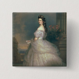 Elizabeth of Bavaria 2 Inch Square Button