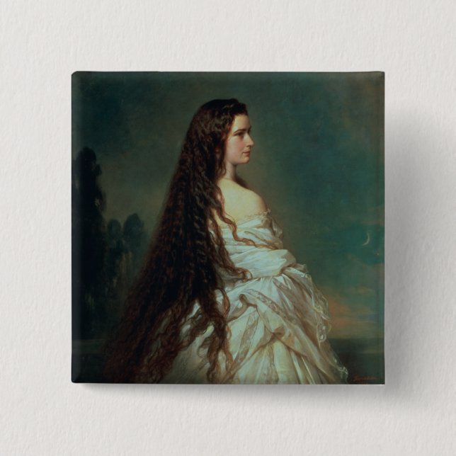 Elizabeth of Bavaria 2 Inch Square Button (Front)