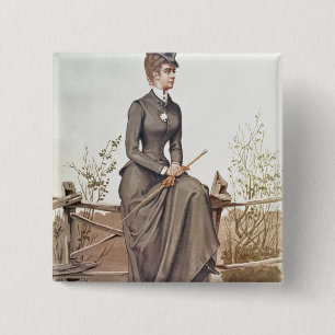 Elizabeth of Bavaria 2 Inch Square Button