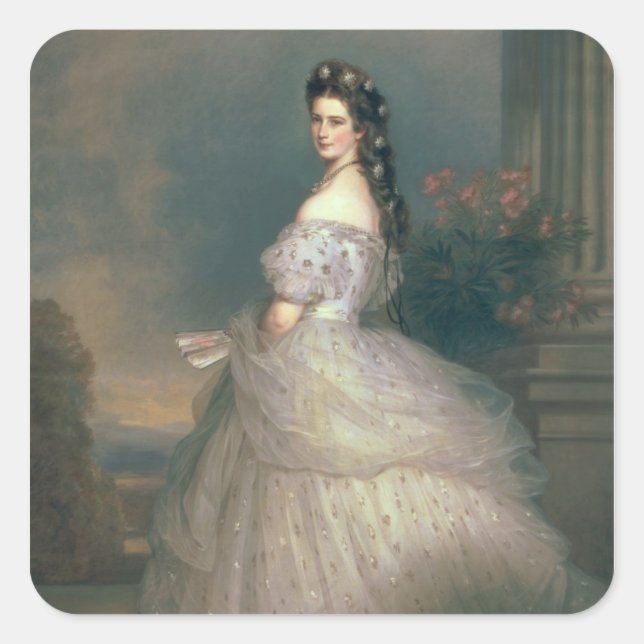 Elizabeth of Bavaria Square Sticker (Front)