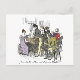 Elizabeth Performs - Jane Austen Pride & Prejudice Postcard