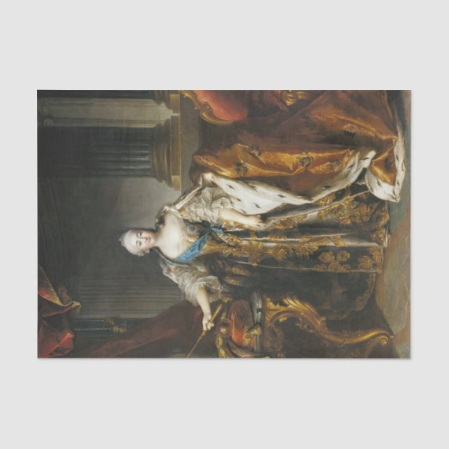 Elizabeth Petrovna by Louis Tocque Tissue Paper (Front)