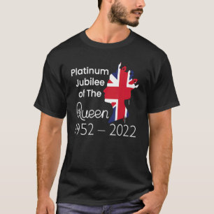 Elizabeth Platinum Jubilee  Queen Crown British Fl T-Shirt